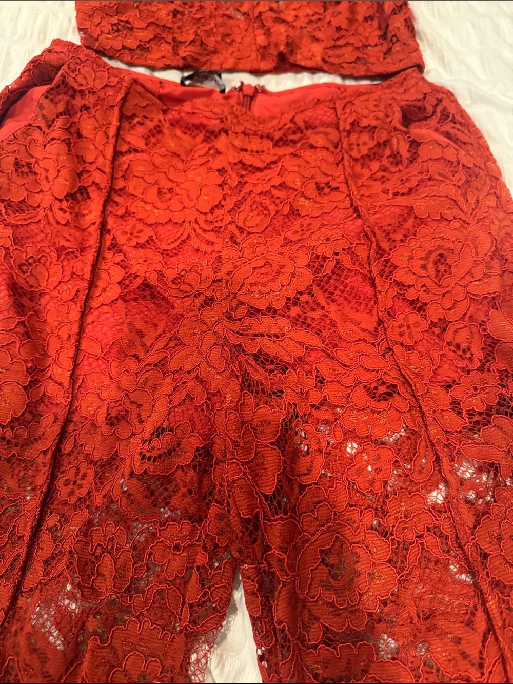 bebe Red Lace Two-Piece Set - Picture 8 of 9